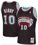Men's Mike Bibby Vancouver Grizzlies Mitchell & Ness 1998-99 Hardwood Classics Reload Swingman Jersey - Black - Pro Jersey Sports