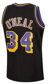 Men's Los Angeles Lakers Shaquille O'Neal Mitchell & Ness Black 1996-97 Hardwood Classics Reload Swingman Jersey-Black - Pro Jersey Sports