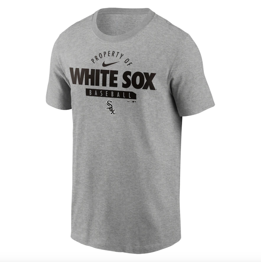 Chicago White Sox Nike Primetime Property Of Practice T-Shirt - Heathered Gray