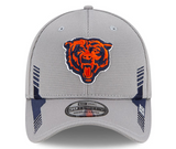 Men's Chicago Bears New Era Gray 2021 NFL Sideline Home 39THIRTY Flex Hat - Pro Jersey Sports