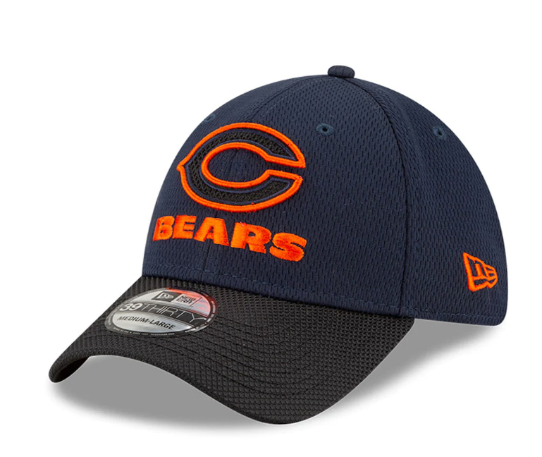 Men's Chicago Bears New Era Navy/Black 2021 NFL Sideline Road 39THIRTY Flex Hat - Pro Jersey Sports