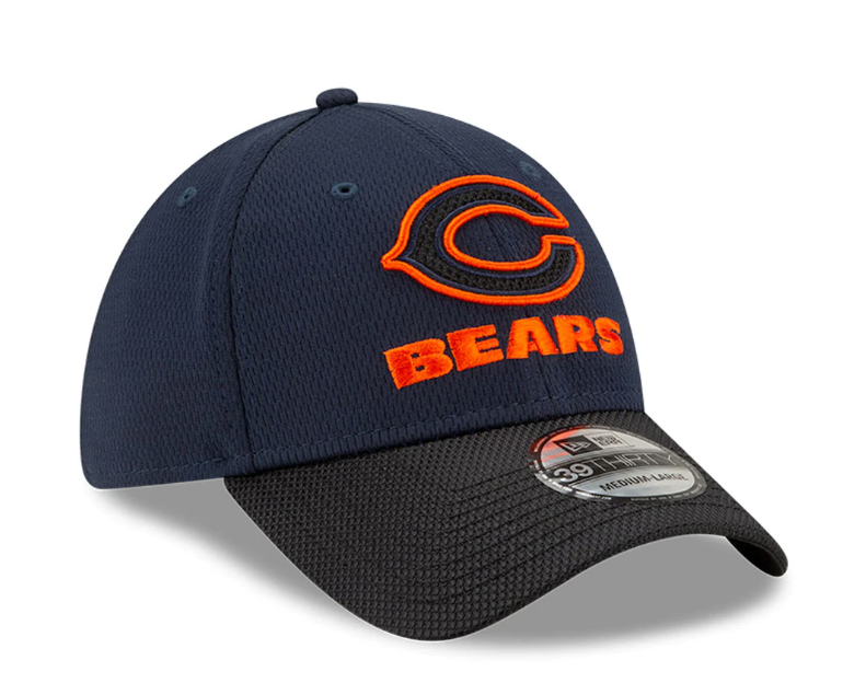 Men's Chicago Bears New Era Navy/Black 2021 NFL Sideline Road 39THIRTY Flex Hat - Pro Jersey Sports