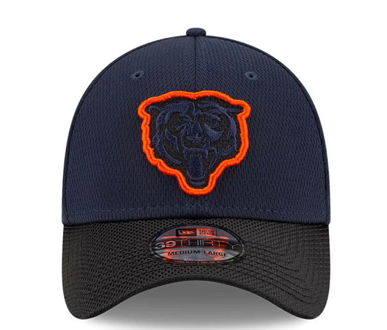 Men's Chicago Bears New Era Navy/Black 2021 NFL Sideline Road 39THIRTY Flex Hat - Pro Jersey Sports
