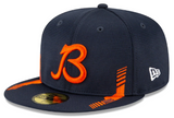 Men's Chicago Bears New Era Navy 2021 NFL Sideline Home B 59FIFTY Fitted Hat - Pro Jersey Sports