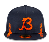 Men's Chicago Bears New Era Navy 2021 NFL Sideline Home B 59FIFTY Fitted Hat - Pro Jersey Sports