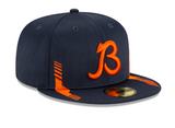 Men's Chicago Bears New Era Navy 2021 NFL Sideline Home B 59FIFTY Fitted Hat - Pro Jersey Sports