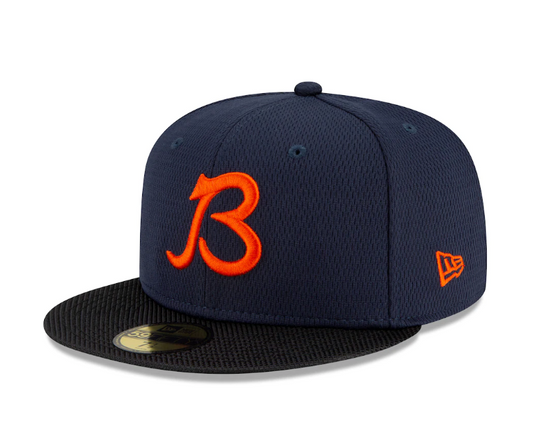 Men's Chicago Bears New Era Navy/Black 2021 NFL Sideline Road 59FIFTY Fitted Hat - Pro Jersey Sports