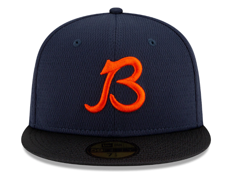 Men's Chicago Bears New Era Navy/Black 2021 NFL Sideline Road 59FIFTY Fitted Hat - Pro Jersey Sports
