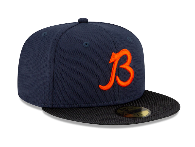Men's Chicago Bears New Era Navy/Black 2021 NFL Sideline Road 59FIFTY Fitted Hat - Pro Jersey Sports