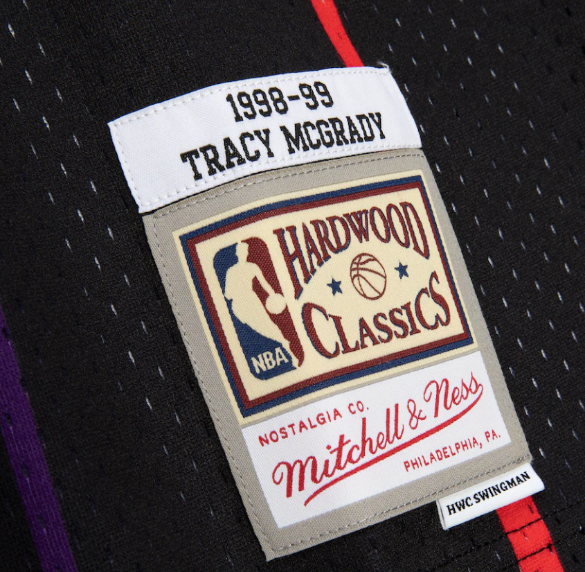 Men's Tracy McGrady Toronto Raptors Mitchell & Ness 1998-99 Hardwood Classics Reload 2.0 Swingman Jersey - Black
