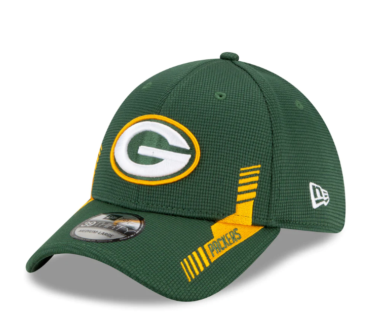 Men's Green Bay Packers New Era Green 2021 NFL Sideline Home 39THIRTY Flex Hat - Pro Jersey Sports
