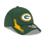 Men's Green Bay Packers New Era Green 2021 NFL Sideline Home 39THIRTY Flex Hat - Pro Jersey Sports
