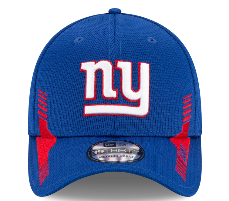 Men's New York Giants New Era Royal 2021 NFL Sideline Home 39THIRTY Flex Hat