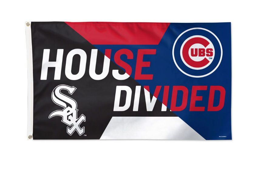 MLB Chicago Cubs / Chicago White Sox "House Divided" 3X5 Deluxe Flag - Pro Jersey Sports