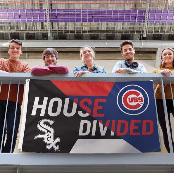 MLB Chicago Cubs / Chicago White Sox "House Divided" 3X5 Deluxe Flag - Pro Jersey Sports
