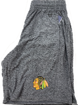Mens Chicago Blackhawks Fanatics Branded Static Gray AP Clutch Shorts - Pro Jersey Sports