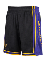 Men's Los Angeles Lakers Mitchell & Ness Black Hardwood Classic Reload Swingman Shorts - Pro Jersey Sports