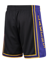 Men's Los Angeles Lakers Mitchell & Ness Black Hardwood Classic Reload Swingman Shorts - Pro Jersey Sports