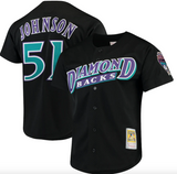 Men’s Arizona Diamondbacks Randy Johnson Mitchell & Ness Black Cooperstown Collection Batting Practice Jersey - Pro Jersey Sports