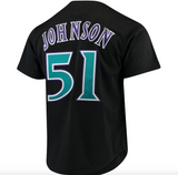 Men’s Arizona Diamondbacks Randy Johnson Mitchell & Ness Black Cooperstown Collection Batting Practice Jersey - Pro Jersey Sports