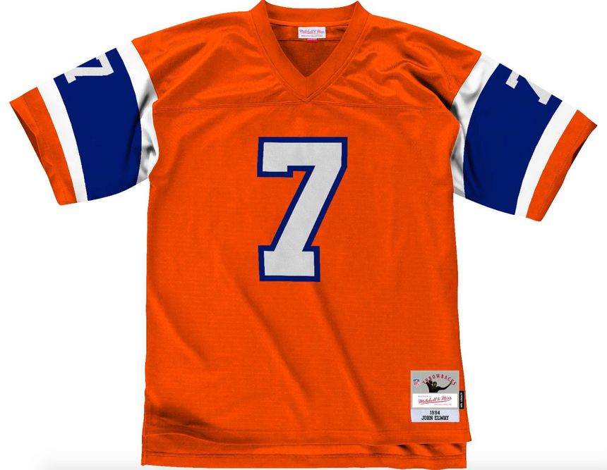 Mens Denver Broncos John Elway Mitchell & Ness Orange 1994 Retired Player Vintage Replica Jersey - Pro Jersey Sports