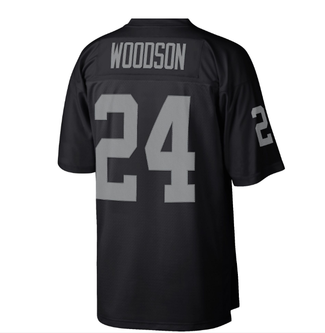 Men's Oakland Raiders Charles Woodson Mitchell & Ness Black 1998 Home Legacy Jersey