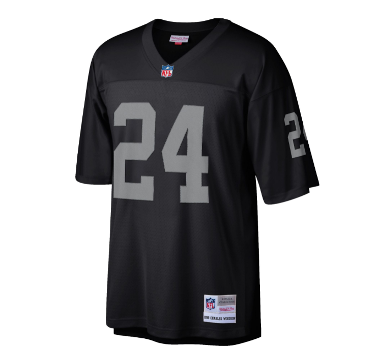 Men's Oakland Raiders Charles Woodson Mitchell & Ness Black 1998 Home Legacy Jersey