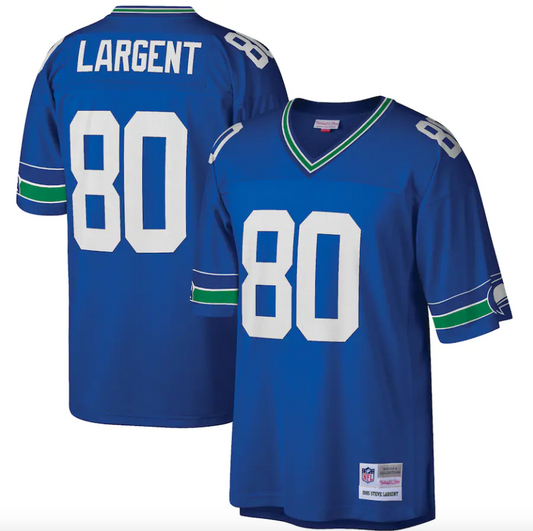 Men's Seattle Seahawks Steve Largent 1985 Mitchell & Ness Royal Retired Player Legacy Replica Jersey