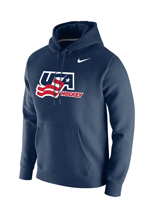 Men's Team USA Hockey Nike Club Fleece Pullover Hoodie – Navy
