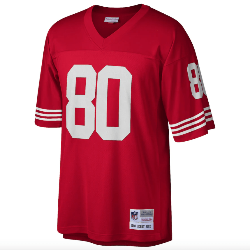 Men's Mitchell & Ness Jerry Rice Scarlet San Francisco 49ers Retired Player Legacy Replica Jersey - Pro Jersey Sports