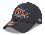 Men's Chicago Bears New Era Crucial Catch 2021 NFL Sideline C Logo Graphite 39THIRTY Flex Hat - Pro Jersey Sports