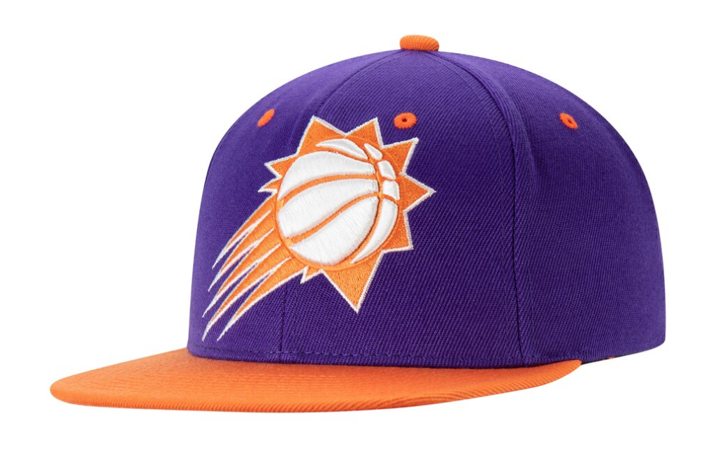 Mitchell & Ness Phoenix Suns Purple/Orange XL Pop Team Adjustable Snapback Hat
