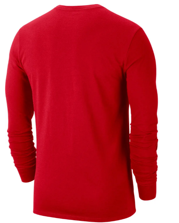 Ohio State Buckeyes Red Nike NCAA Men's Lockup Long Sleeve T-Shirt