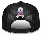 Men's Green Bay Packers New Era Black/Camo 2021 NFL Salute To Service Trucker 9FIFTY Snapback Adjustable Hat - Pro Jersey Sports