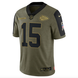 Men's Kansas City Chiefs Patrick Mahomes Nike Olive 2021 Salute To Service Limited Player Jersey - Pro Jersey Sports