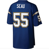 Junior Seau San Diego Chargers Mitchell & Ness Retired Player Legacy Replica Jersey - Navy - Pro Jersey Sports