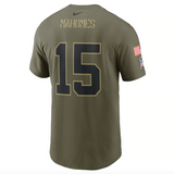 Men's Kansas City Chiefs Patrick Mahomes Nike Camo 2021 Salute To Service Name & Number T-Shirt - Pro Jersey Sports