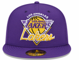 Men's Los Angeles Lakers NBA 2021 Tip Off New Era Purple 59FIFTY Fitted Hat - Pro Jersey Sports
