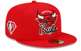 Men's Chicago Bulls NBA 2021 Tip Off New Era Red 59FIFTY Fitted Hat - Pro Jersey Sports