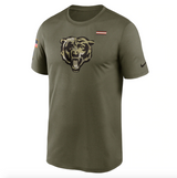 Men's Chicago Bears Nike Olive 2021 Salute To Service Legend Performance T-Shirt - Pro Jersey Sports