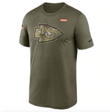 Men's Kansas City Chiefs Nike Olive 2021 Salute To Service Legend Performance T-Shirt - Pro Jersey Sports