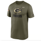 Men's Green Bay Packers Nike Olive 2021 Salute To Service Legend Performance T-Shirt - Pro Jersey Sports