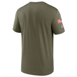 Men's Green Bay Packers Nike Olive 2021 Salute To Service Legend Performance T-Shirt - Pro Jersey Sports