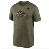 Men's Baltimore Ravens Nike Olive 2021 Salute To Service Legend Performance T-Shirt - Pro Jersey Sports