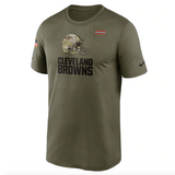 Men's Cleveland Browns Nike Olive 2021 Salute To Service Legend Performance T-Shirt - Pro Jersey Sports
