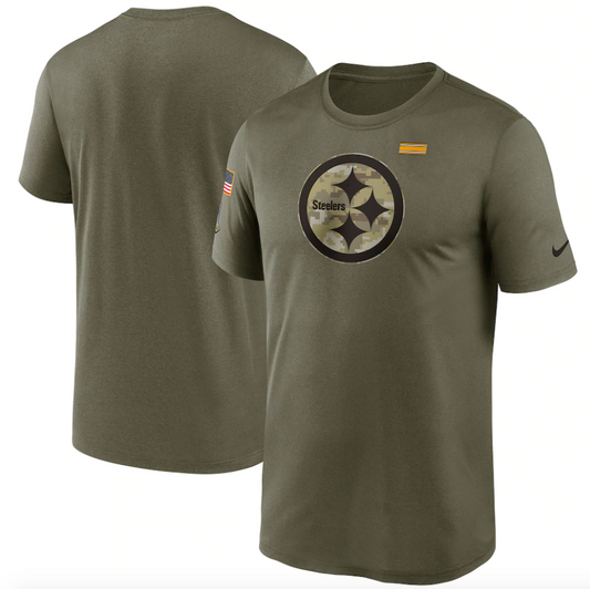 Men's Pittsburgh Steelers Nike Olive 2021 Salute To Service Legend Performance T-Shirt - Pro Jersey Sports