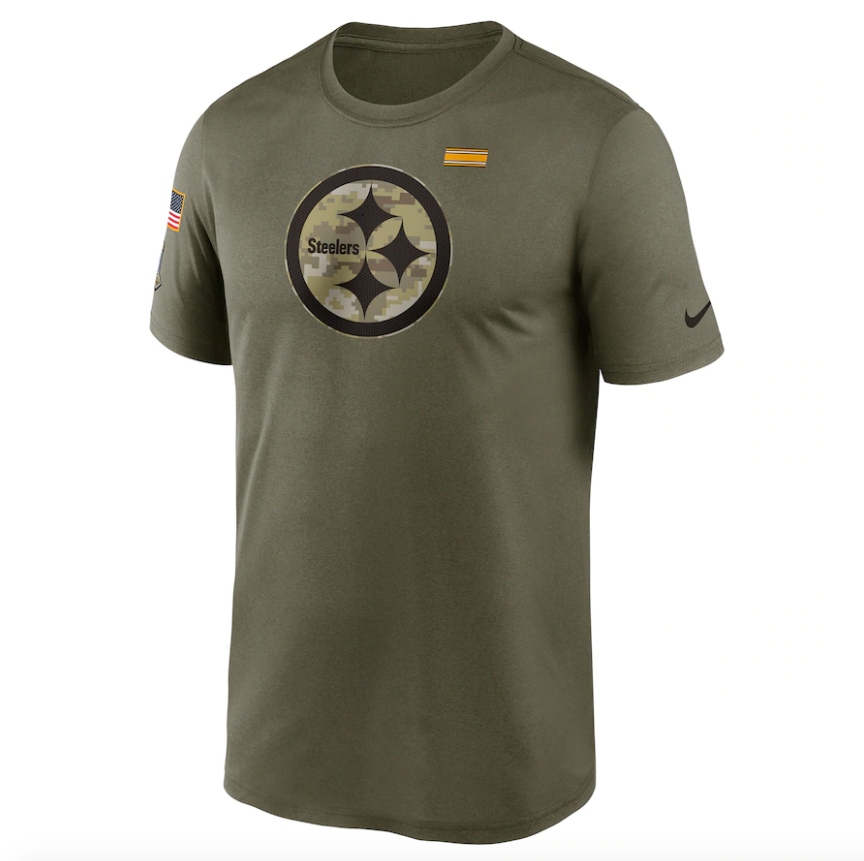 Men's Pittsburgh Steelers Nike Olive 2021 Salute To Service Legend Performance T-Shirt - Pro Jersey Sports