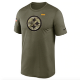Men's Pittsburgh Steelers Nike Olive 2021 Salute To Service Legend Performance T-Shirt - Pro Jersey Sports