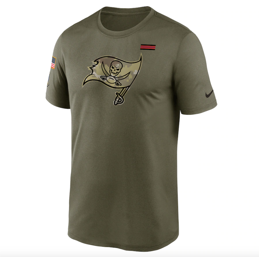 Men's Tampa Bay Buccaneers Nike Olive 2021 Salute To Service Legend Performance T-Shirt - Pro Jersey Sports