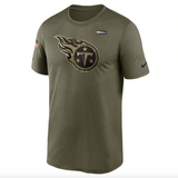 Men's Tennessee Titans Nike Olive 2021 Salute To Service Legend Performance T-Shirt - Pro Jersey Sports
